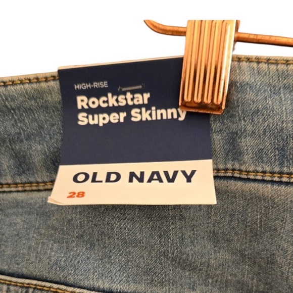 Old Navy Jeans Plus 28 Rockstar Super Skinny High Rise Waisted Light Wash NWT - Picture 5 of 6